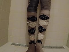 Peeing in the Riding-Leggings and Socks of my Girlfriend